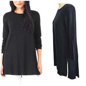 Eileen Fisher Navy Side Split Tunic